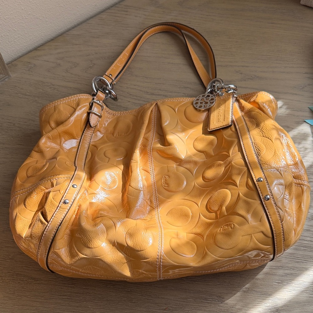 Brown/tan/yellow coach Women's Bag